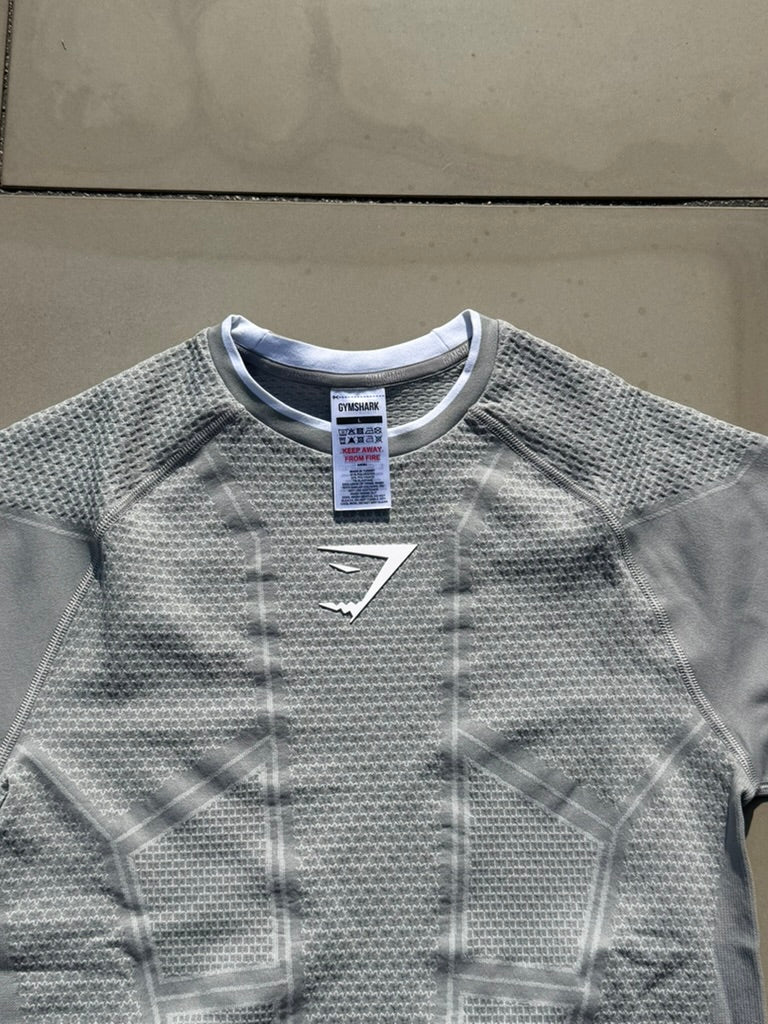 Gymshark Onyx V1 T-Shirt - Smokey Grey/Light Grey/White