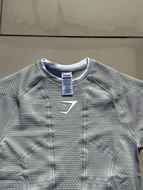 Gymshark Onyx V1 T-Shirt - Smokey Grey/Light Grey/White