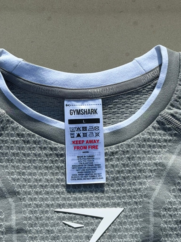Gymshark Onyx V1 T-Shirt - Smokey Grey/Light Grey/White