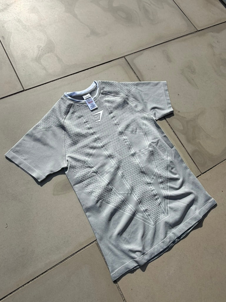 Gymshark Onyx V1 T-Shirt - Smokey Grey/Light Grey/White
